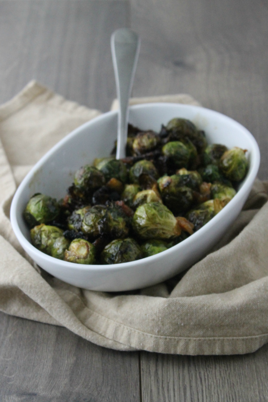 Brown Sugar & Bacon Roasted Brussels Sprouts