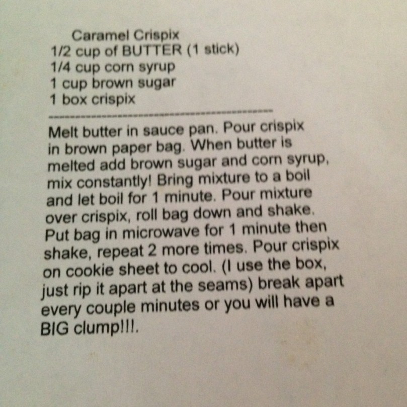 Caramel Crispix My Urban Oven