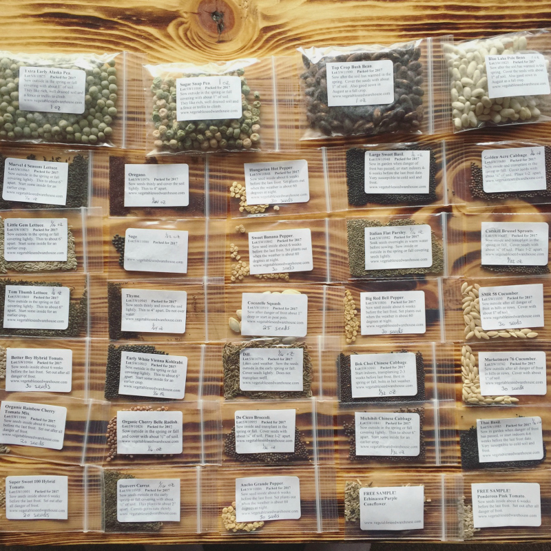 2017 Seeds from Seed Warehouse