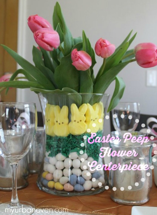 Easter Peep Flower Centerpiece